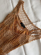 Vintage fishnet maxi dress