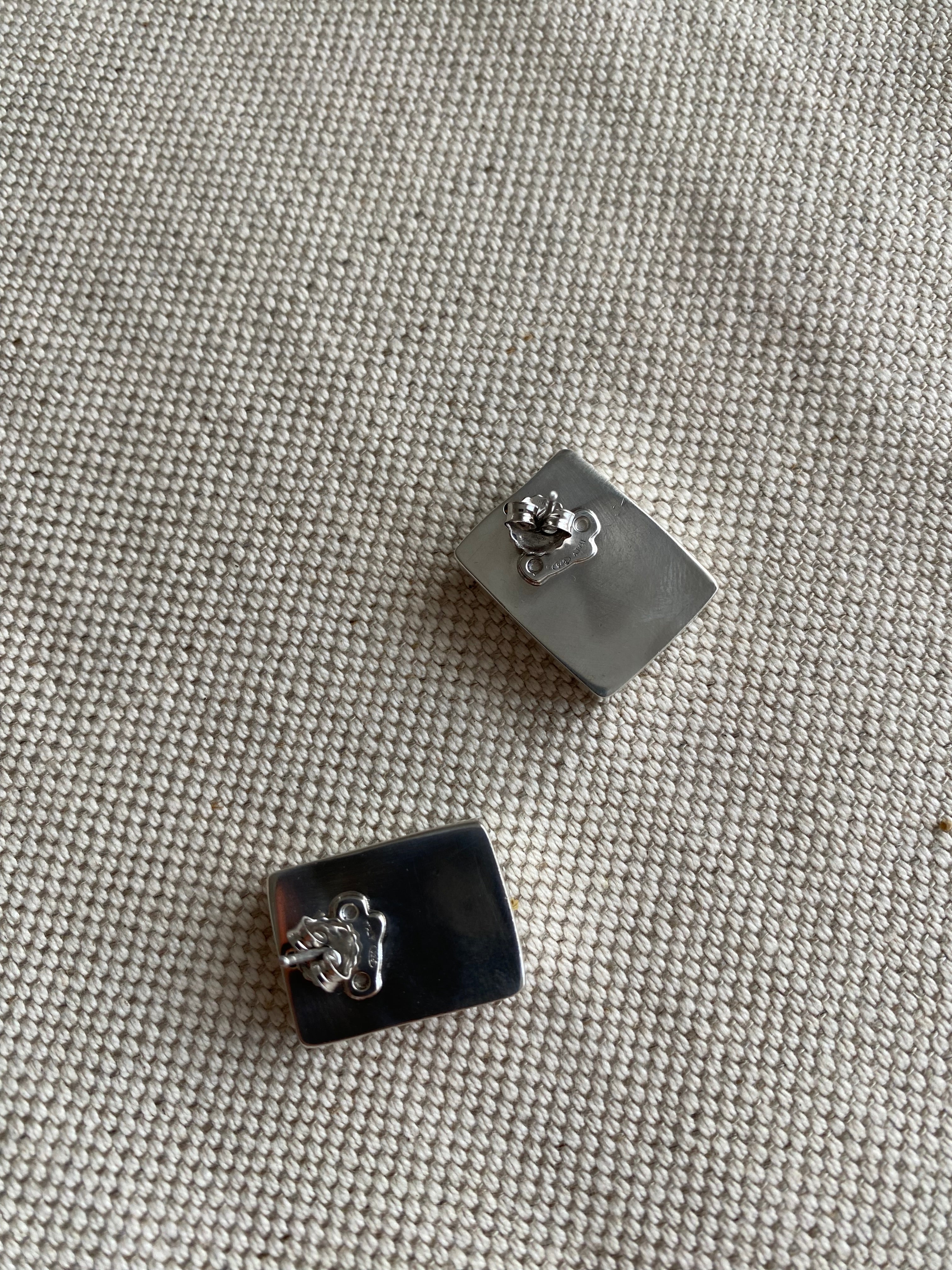 925 silver 80s earrings vintage