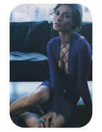 Rare Gianni Versace SS 2002 black lace-up dress