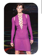 Rare Gianni Versace SS 2002 black lace-up dress