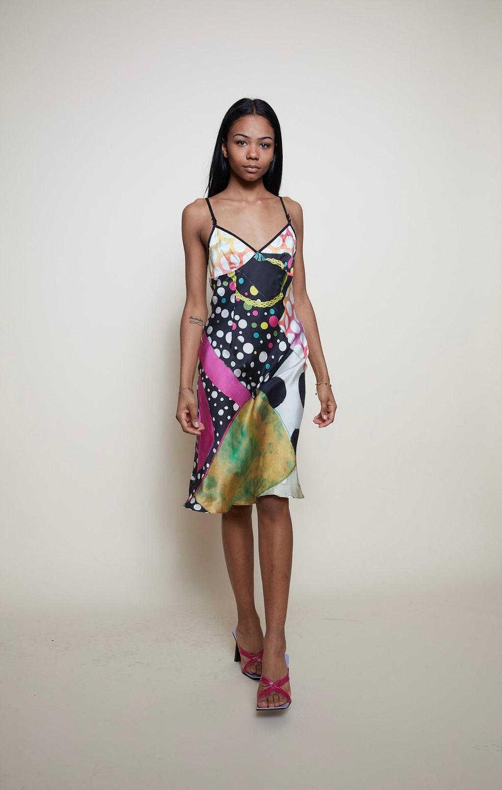 Galliano 90s silk dress