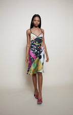 Galliano 90s silk dress