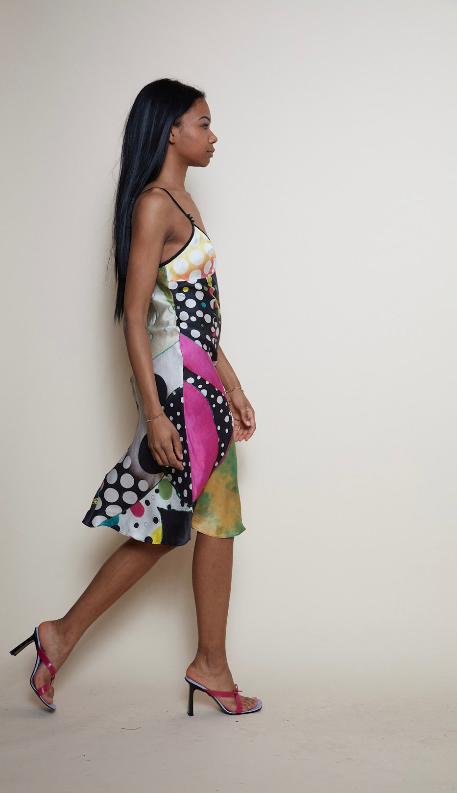 Galliano 90s silk dress