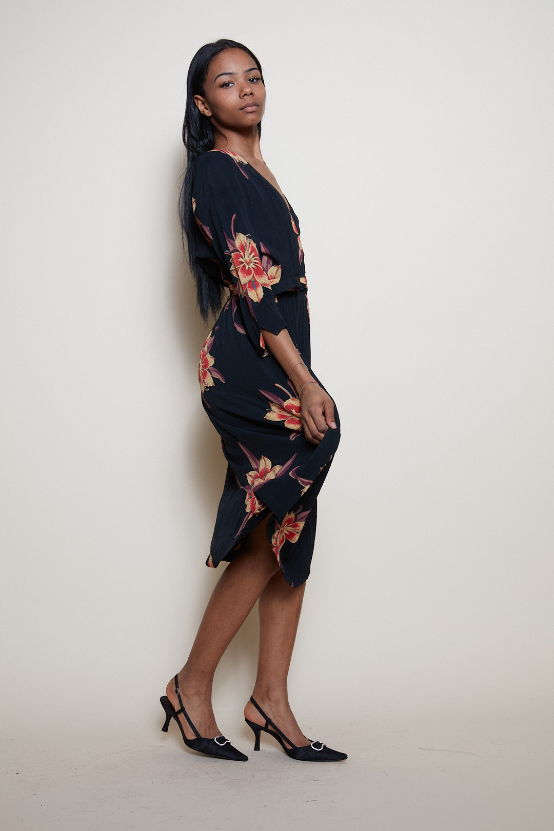 80s floral dress Radley