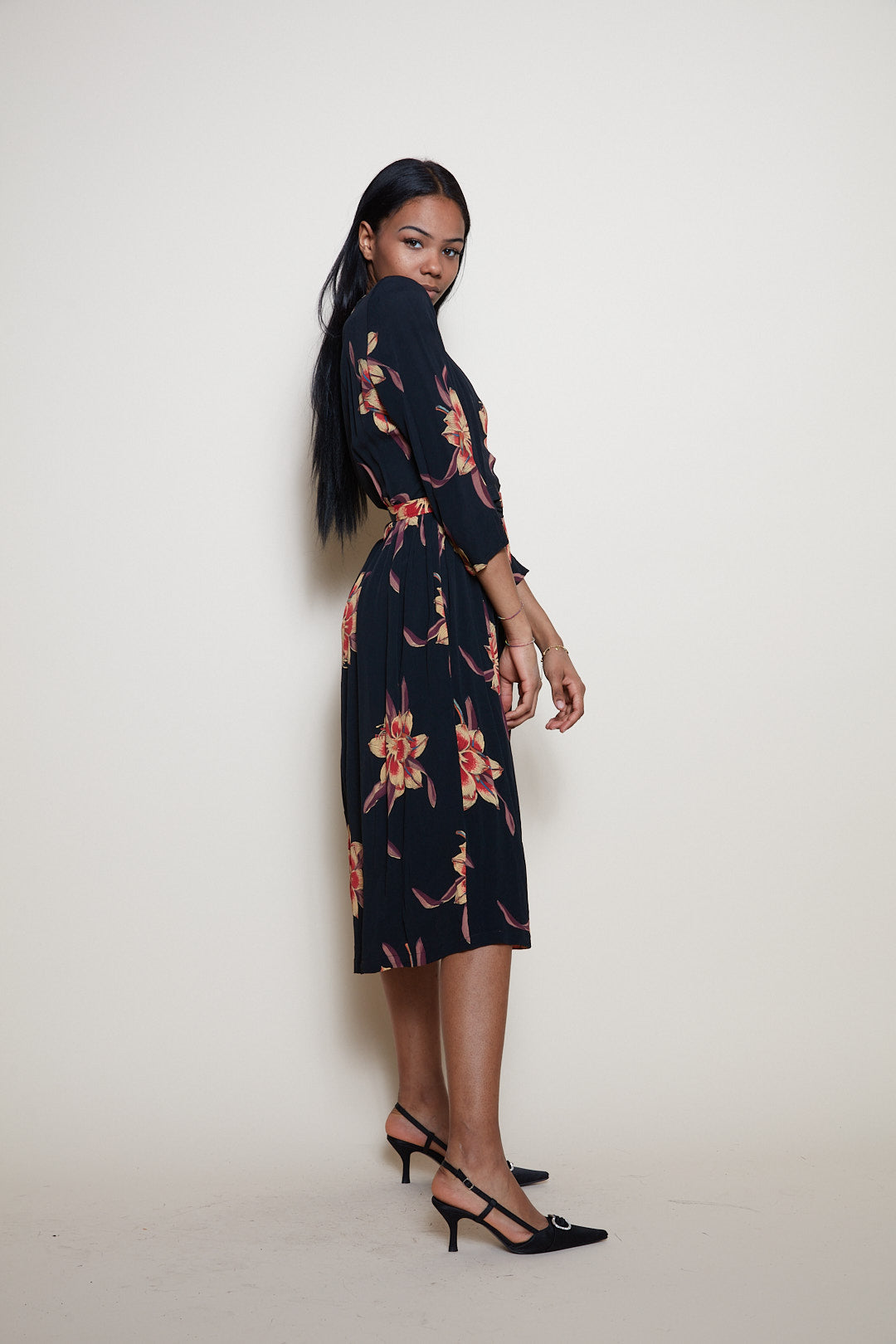 80s floral dress Radley