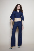 Jean Paul Gaultier 90s linen suit kimono