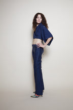 Jean Paul Gaultier 90s linen suit kimono