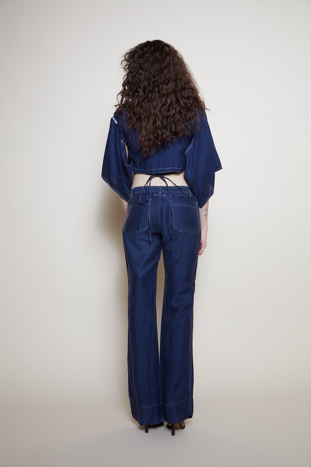 Jean Paul Gaultier 90s linen suit kimono