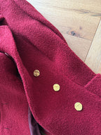 Yves Saint Laurent bouclé burgundy blazer