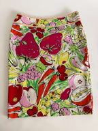Moschino vintage summer fruits print Skirt
