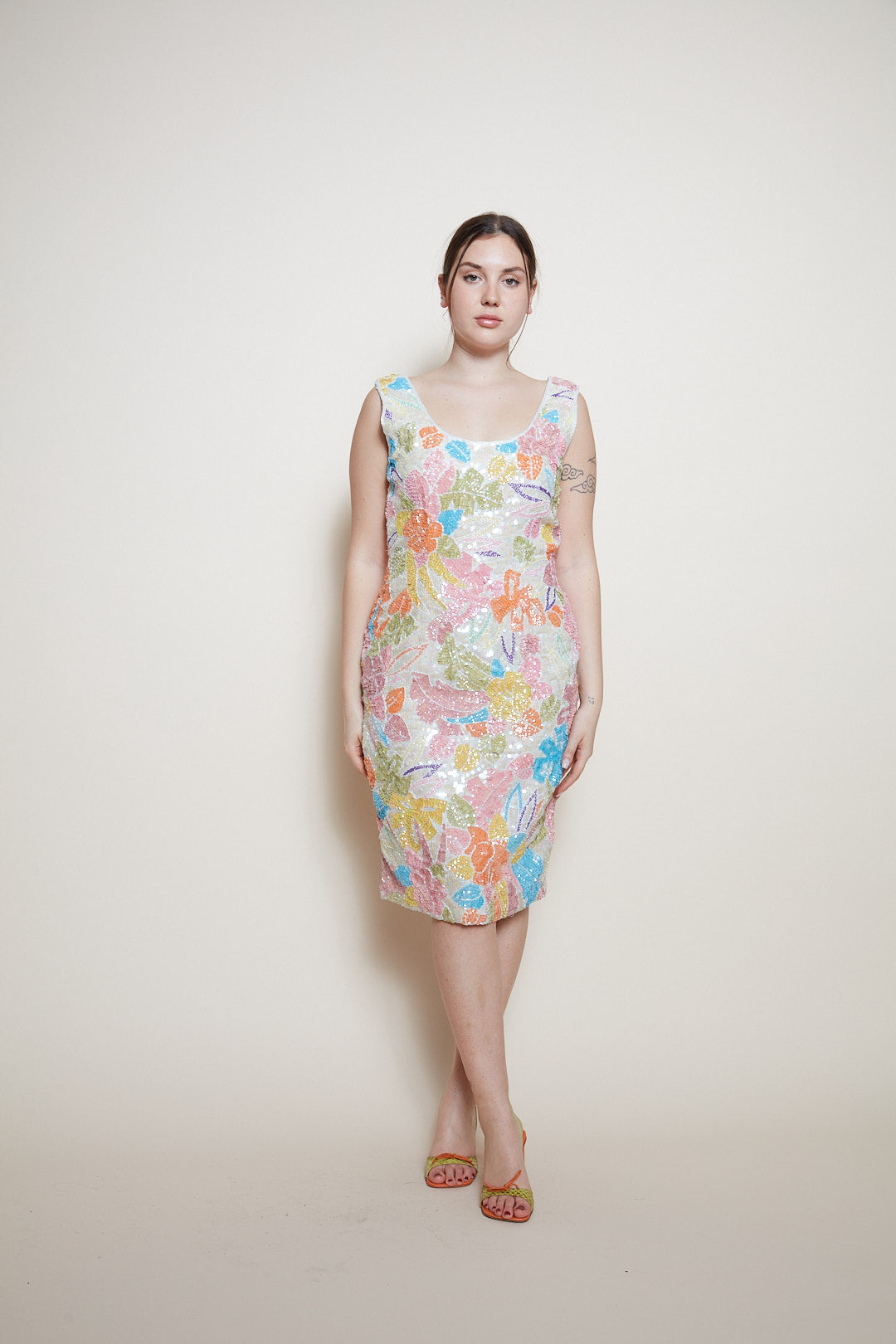 Black Tie mini sequin floral dress