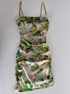 Dolce & Gabbana early 2000s beige floral mini dress