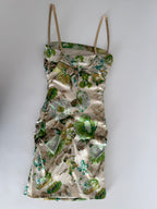 Dolce & Gabbana early 2000s beige floral mini dress