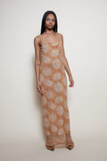 Vintage fishnet maxi dress