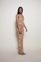 Vintage fishnet maxi dress