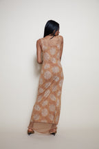 Vintage fishnet maxi dress