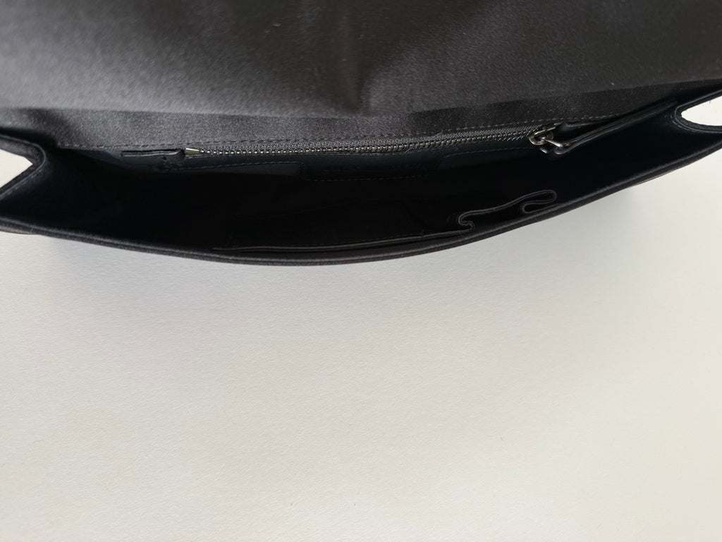 Jil Sander Jil Sander black silk clutch pochette Bag Emilia Archive Vintage
