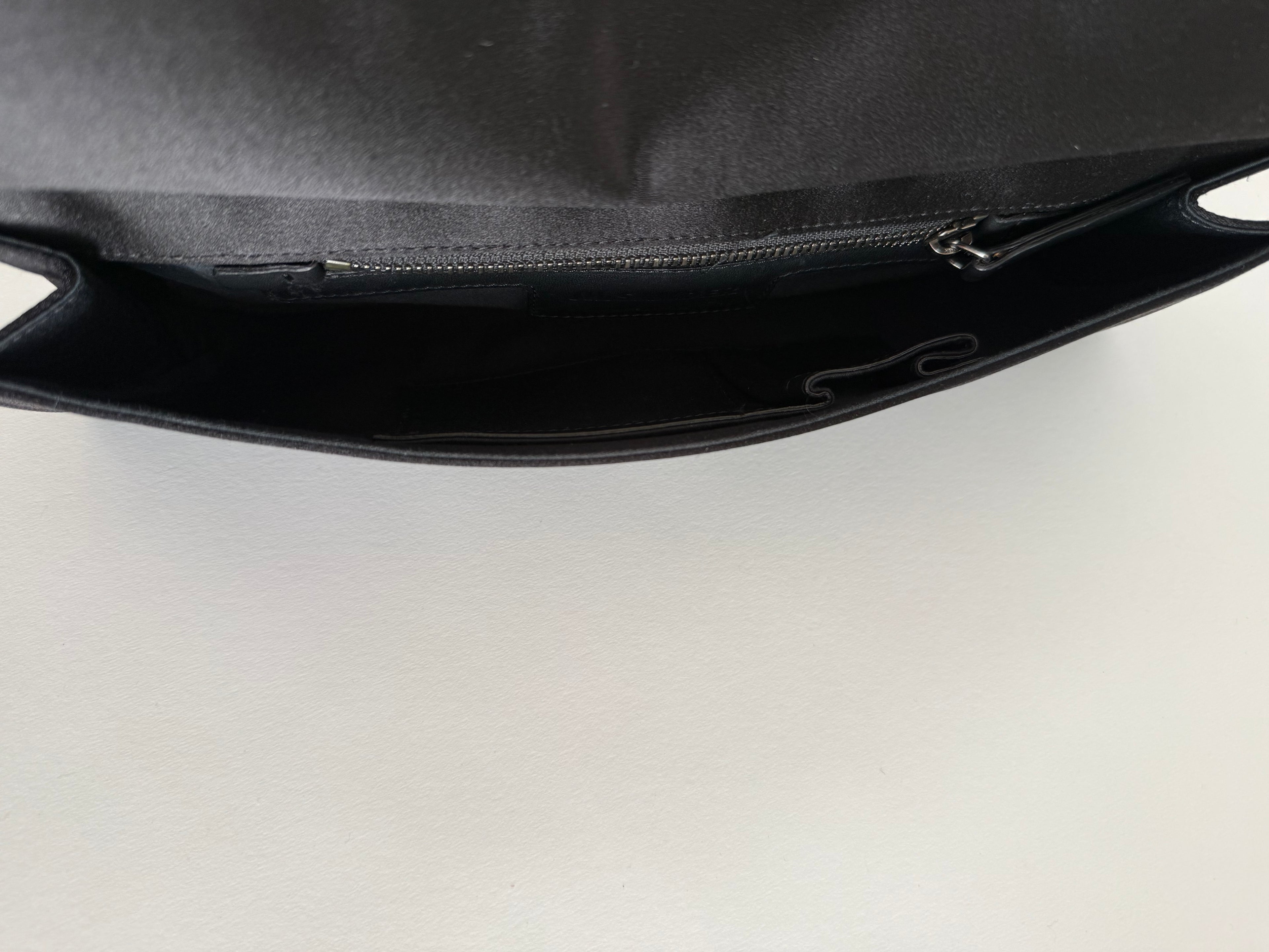 Jil Sander Jil Sander black silk clutch pochette Bag Emilia Archive Vintage