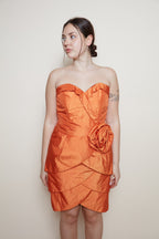 Bernshaw mini orange dress 80s