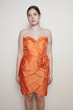 Bernshaw mini orange dress 80s