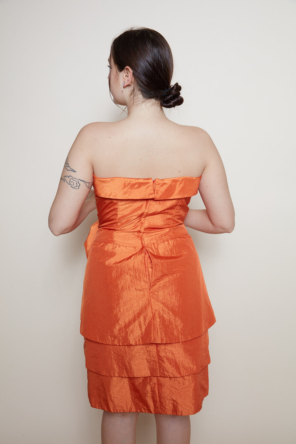Bernshaw mini orange dress 80s