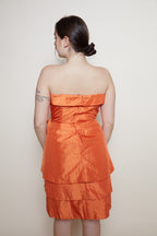 Bernshaw mini orange dress 80s