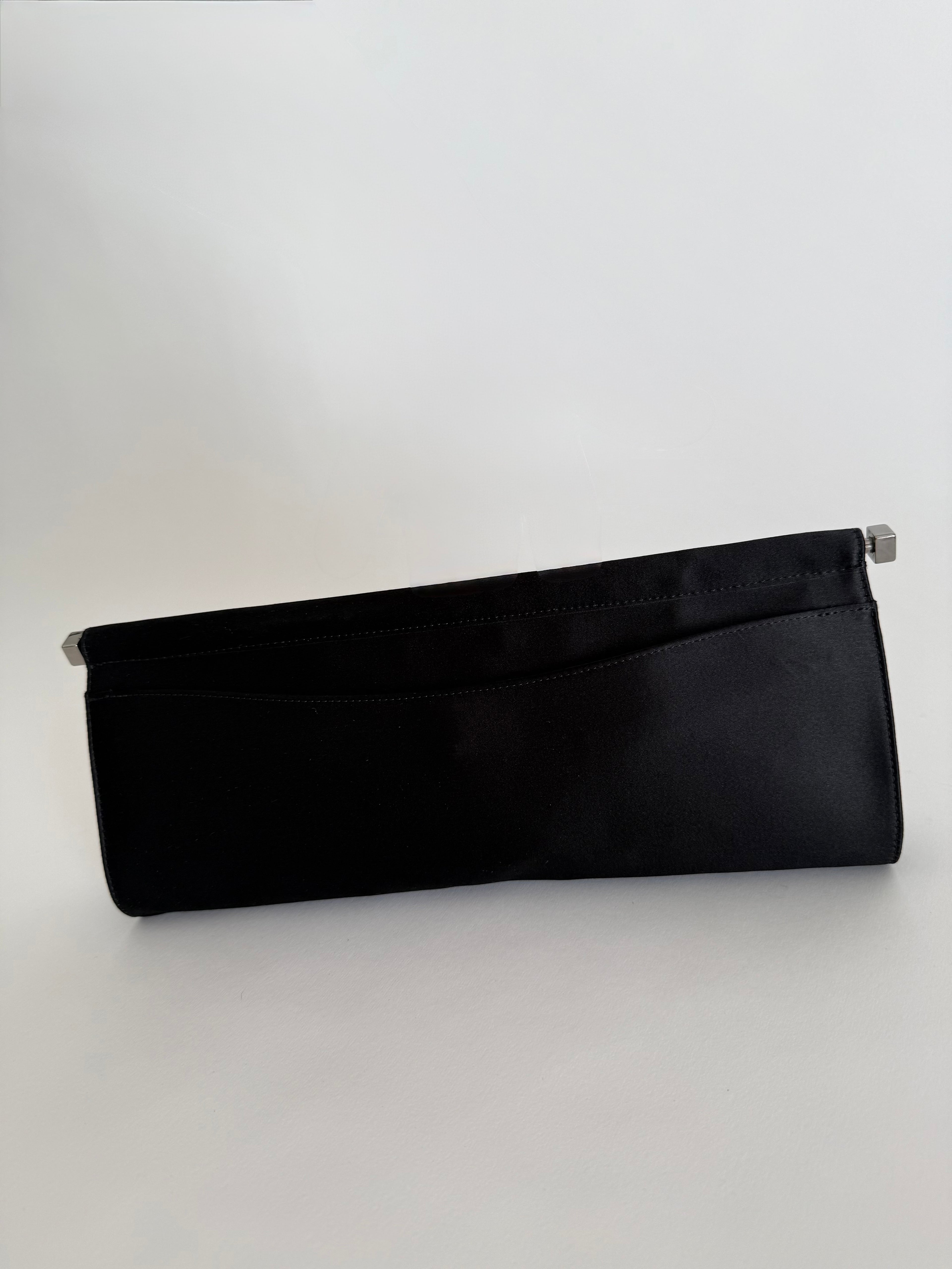 Jil Sander Jil Sander black silk clutch pochette Bag Emilia Archive Vintage
