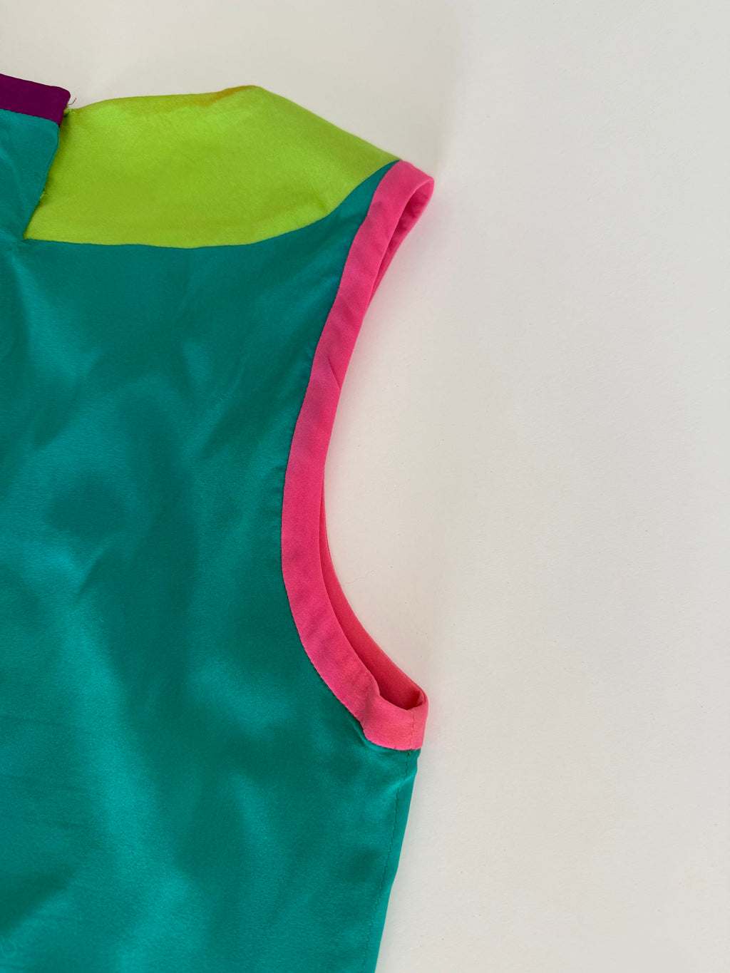 Gianni Versace SS 2003 silk colorful patchwork tank top