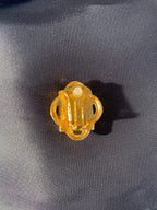 Valentino gold clip earrings 90s