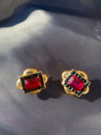 Valentino gold clip earrings 90s