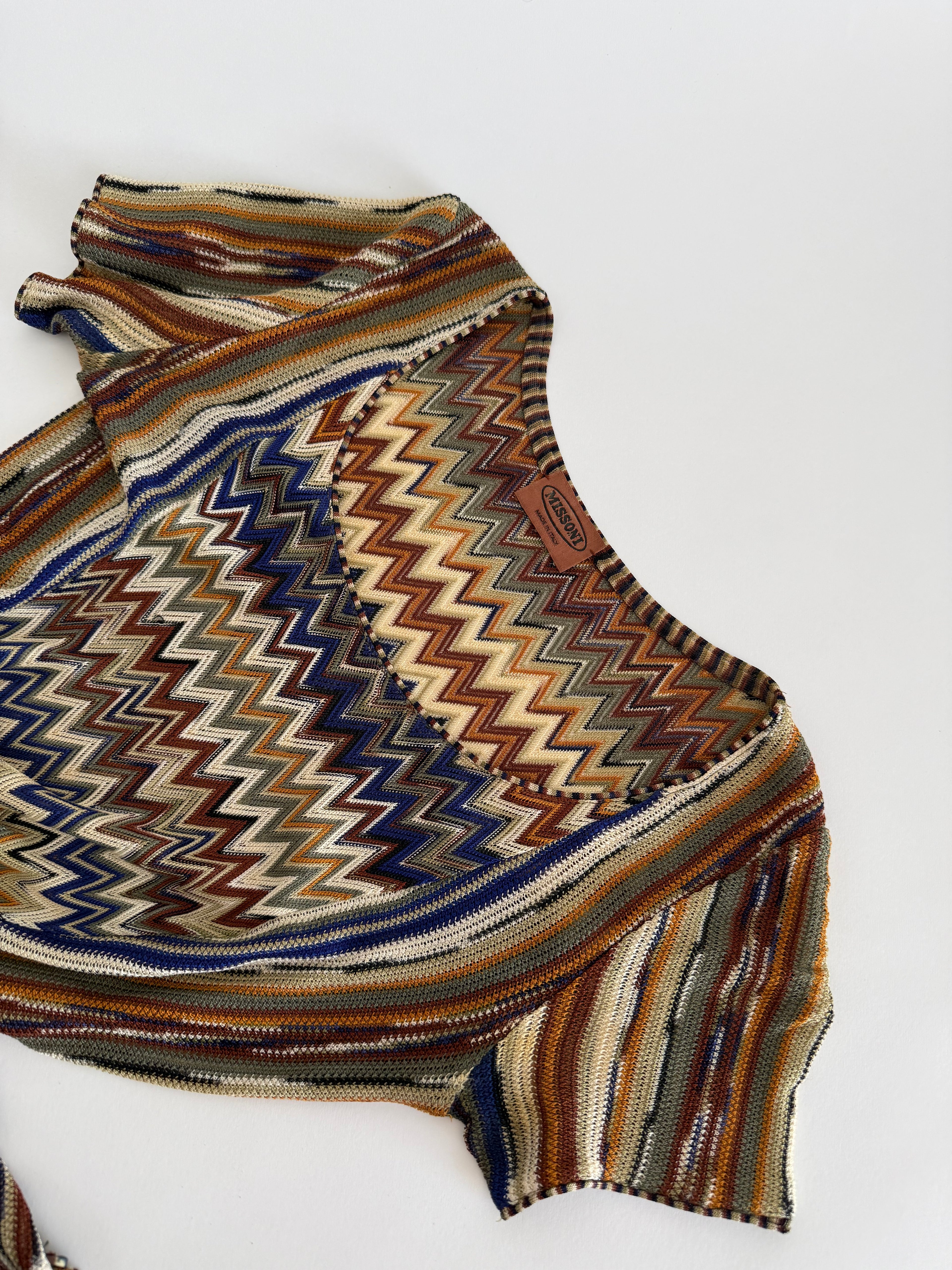 Missoni SS1994 rare Runway Set Archive Dress Gilet Necklace 