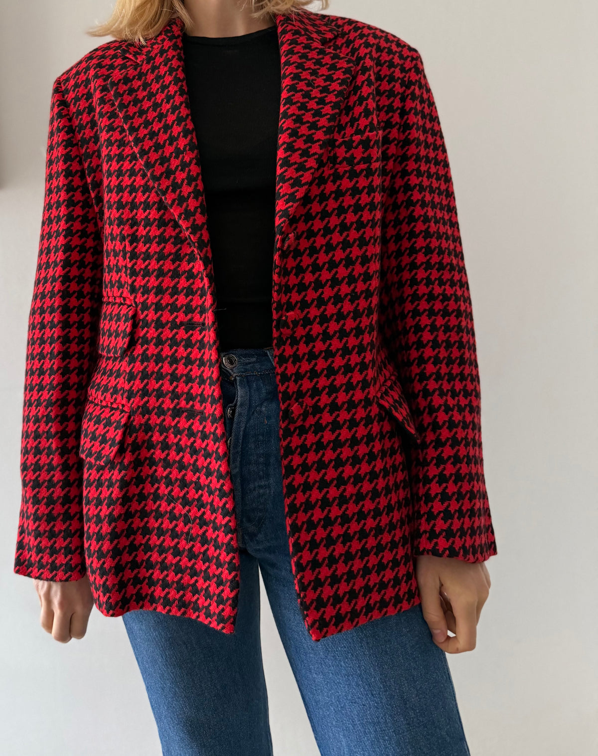 Moschino 90s jacket houndstooth