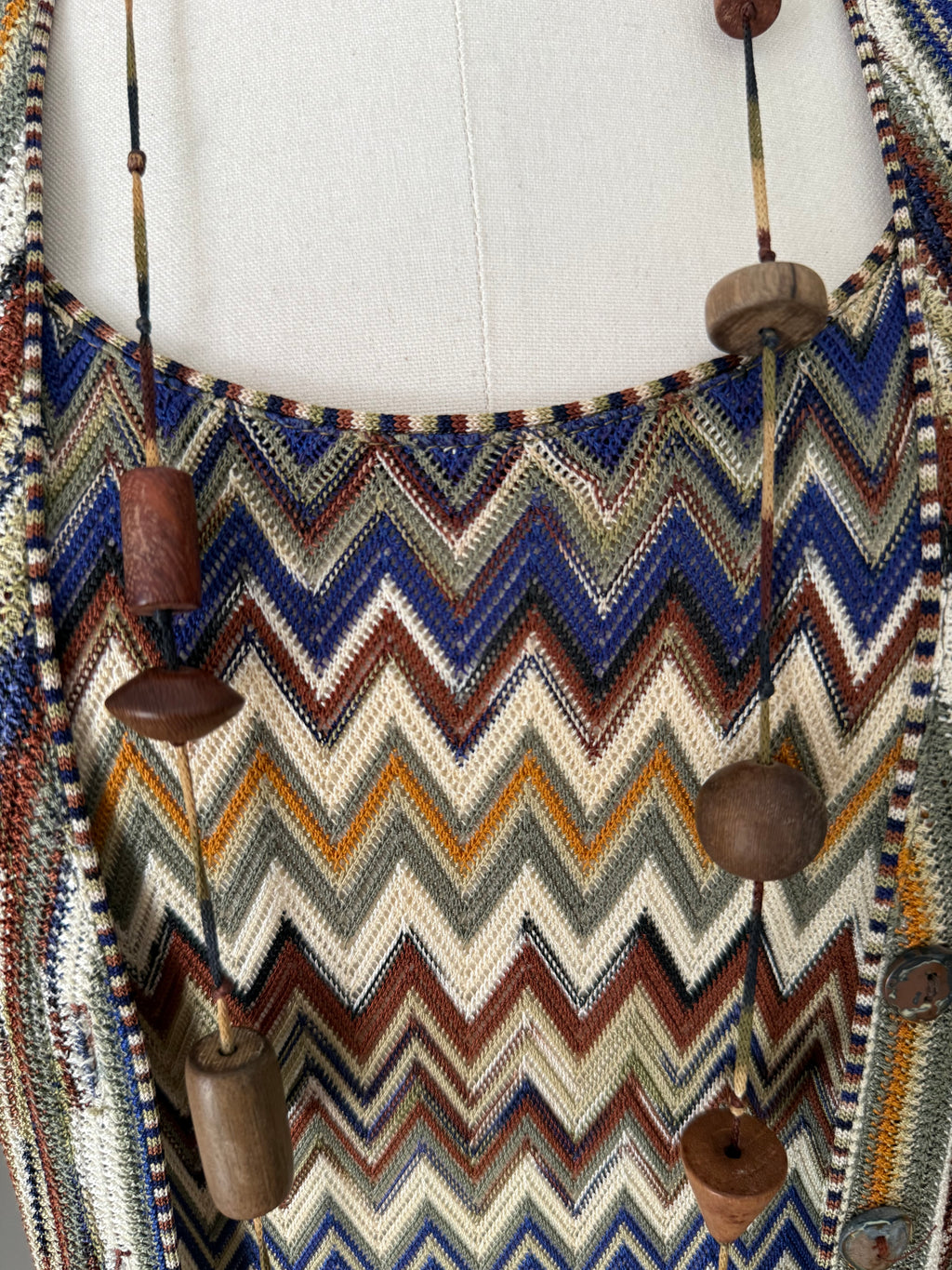 Missoni SS1994 rare Runway Set Archive Dress Gilet Necklace 