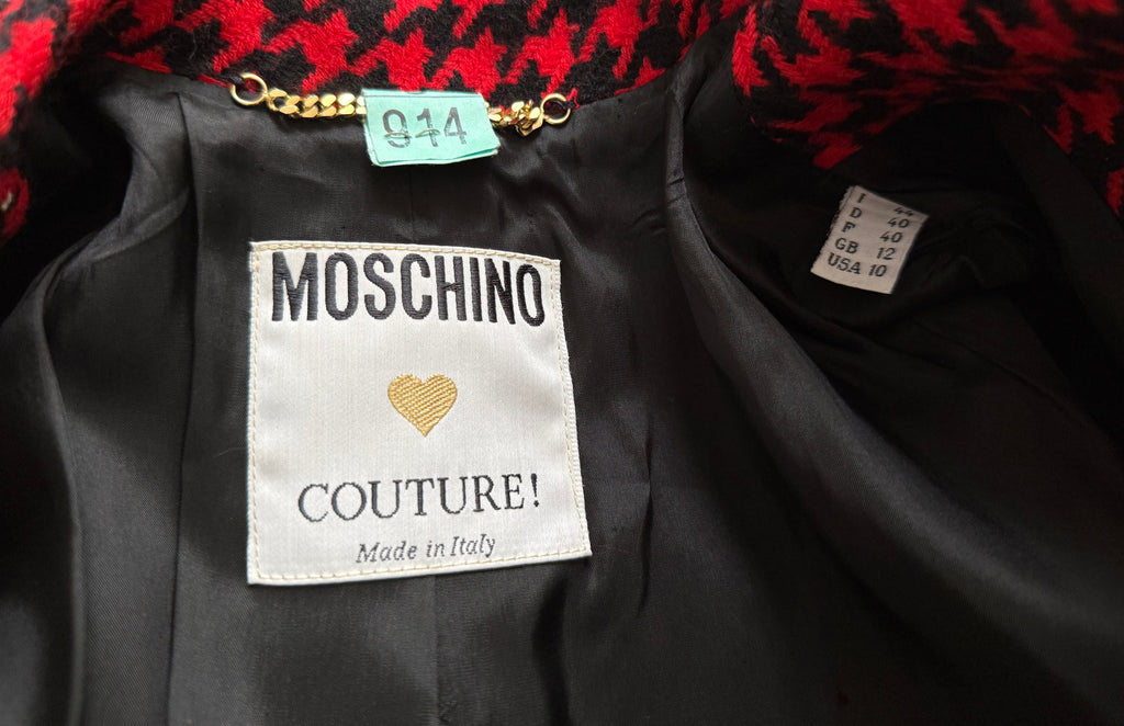 Moschino 90s jacket houndstooth