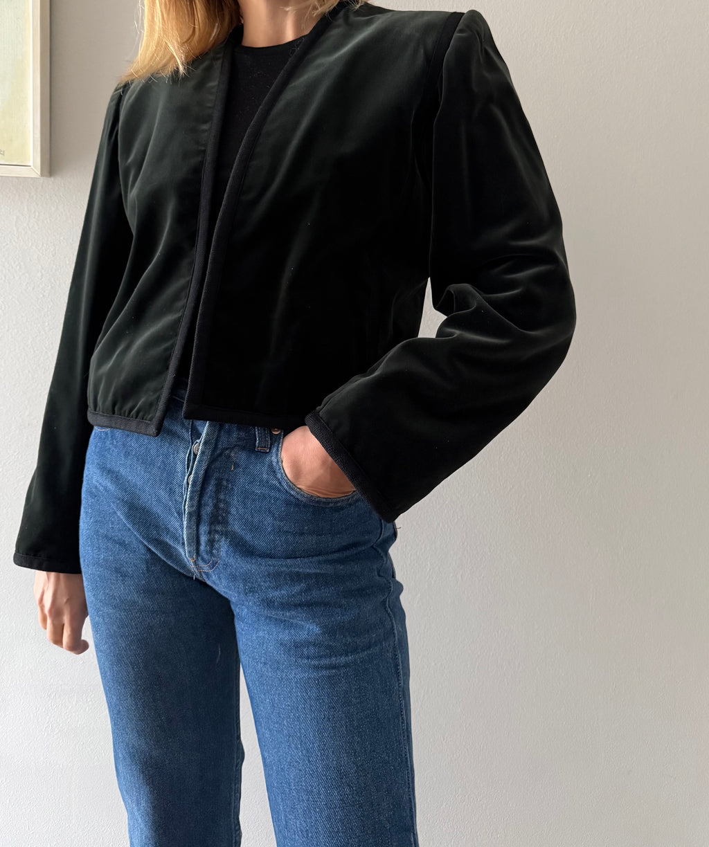Saint Laurent Fw 1979 velvet jacket