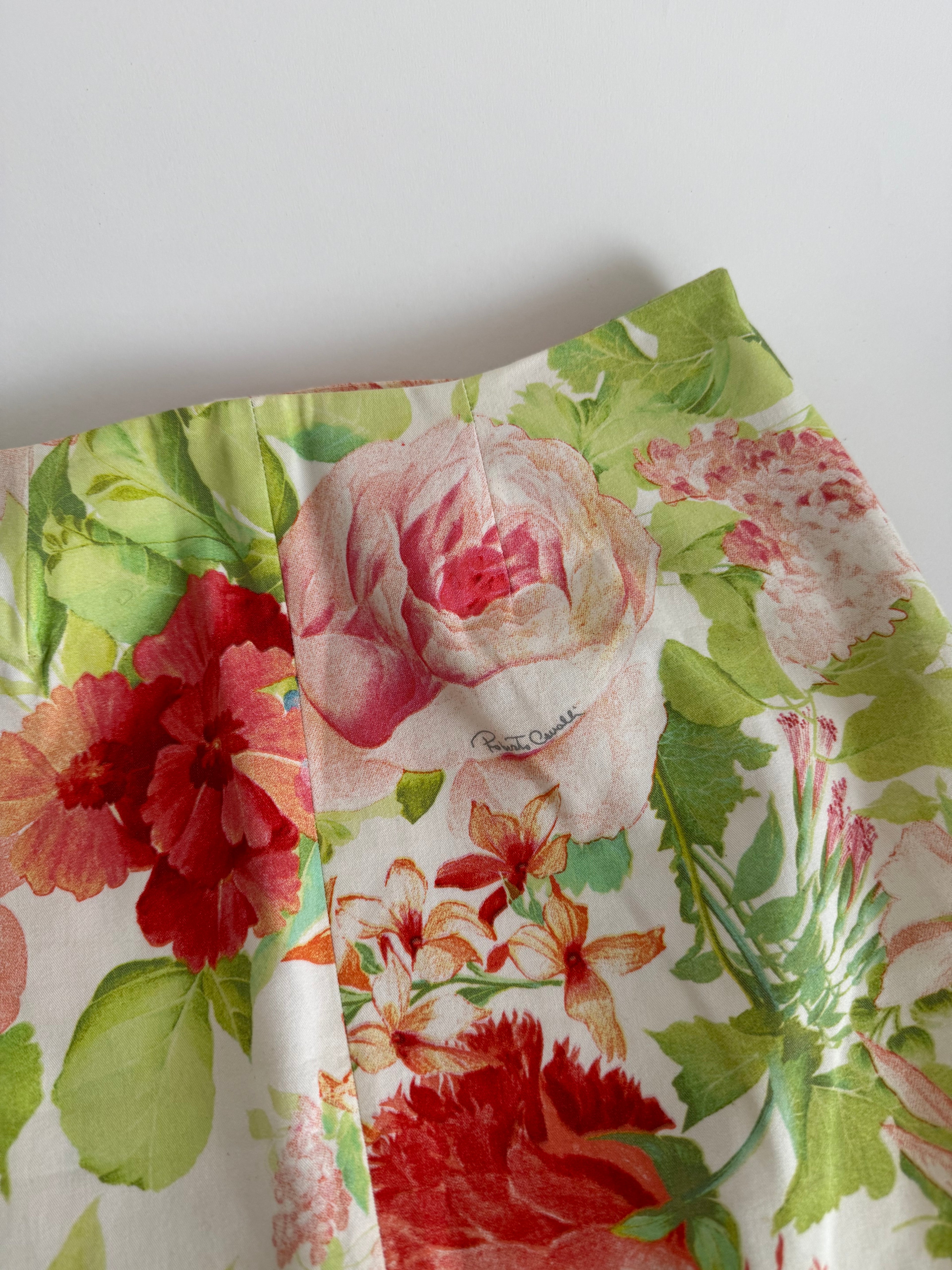 Roberto Cavalli floral skirt SS 2000
