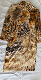 Roberto Cavalli S/S 2004 dress feathers print