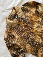 Roberto Cavalli S/S 2004 dress feathers print