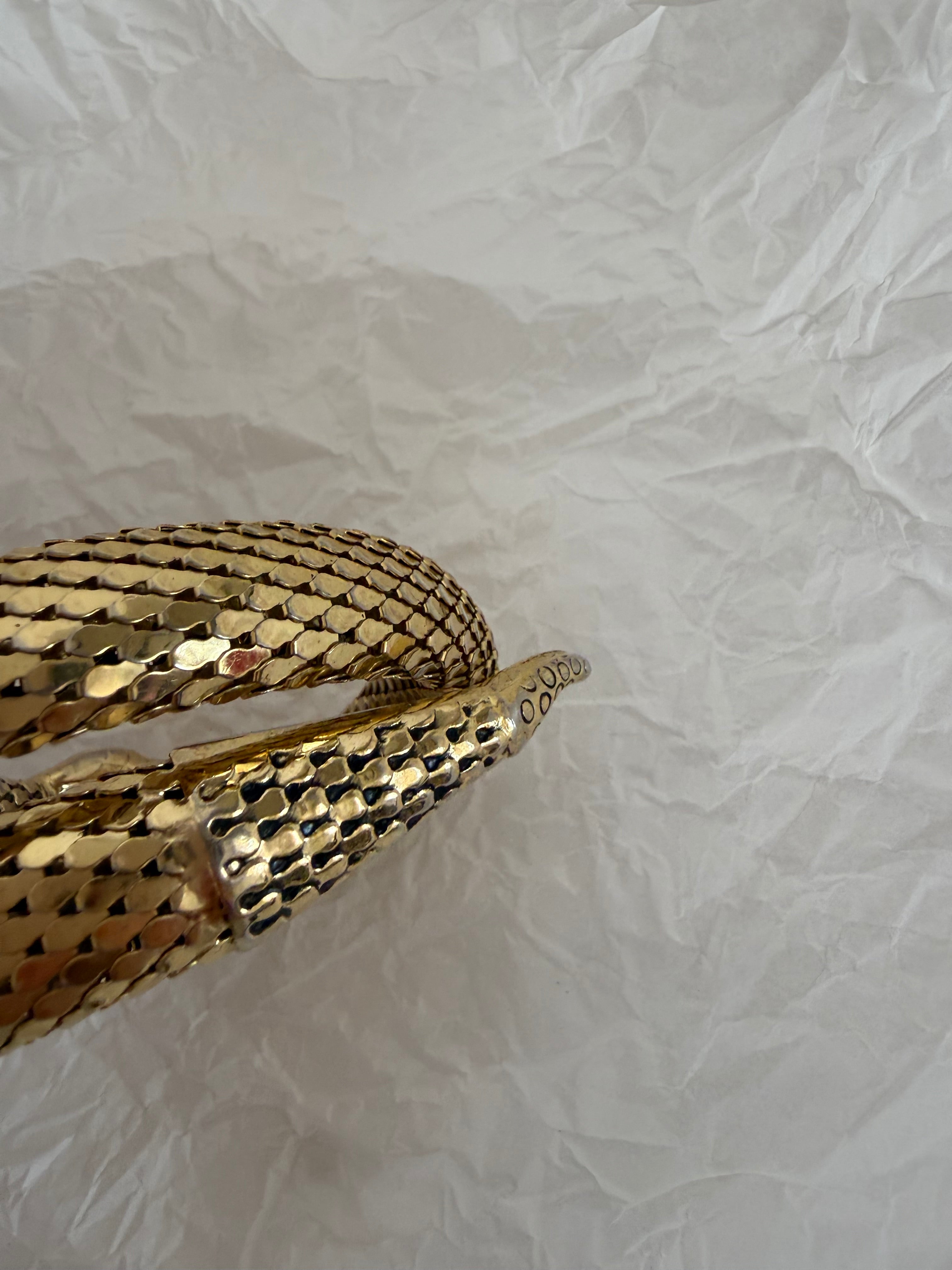 Whiting & Davis snake arm bracelet 60s 70s
