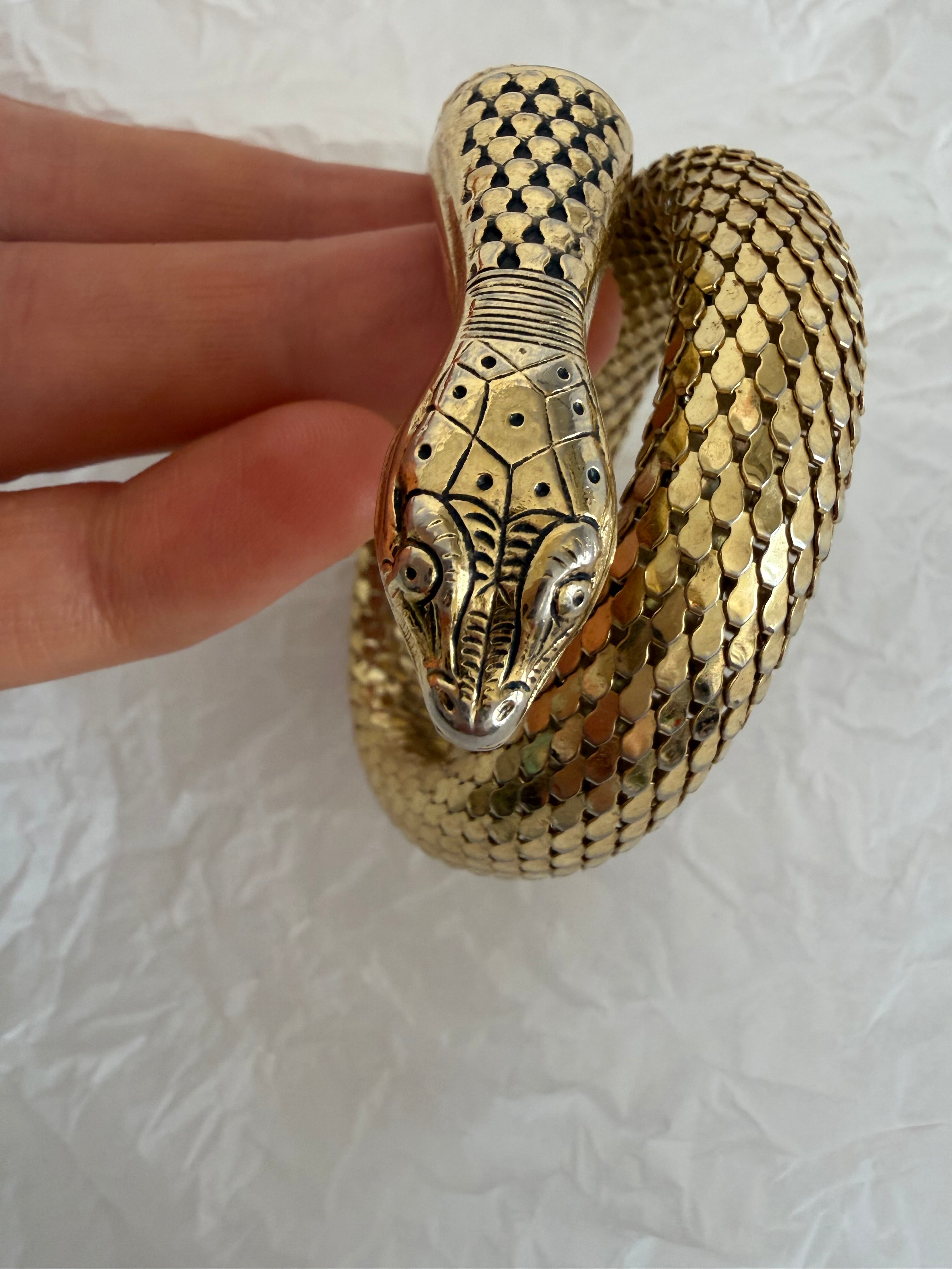 Whiting & Davis snake arm bracelet 60s 70s