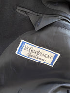 Yves Saint Laurent black wool cachemire blazer 90s