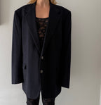 Yves Saint Laurent black wool cachemire blazer 90s