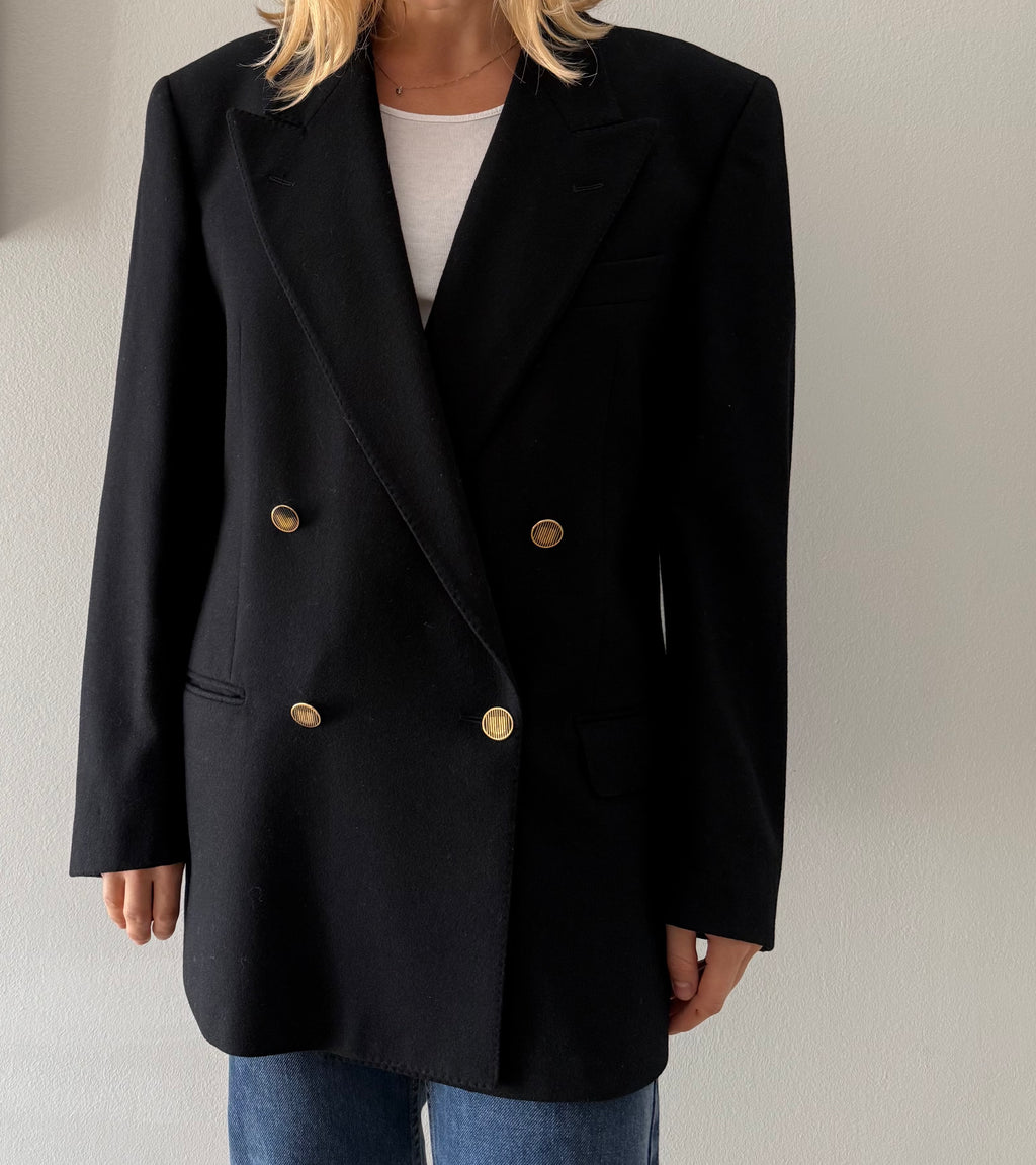 Ungaro black wool 90s blazer men oversize
