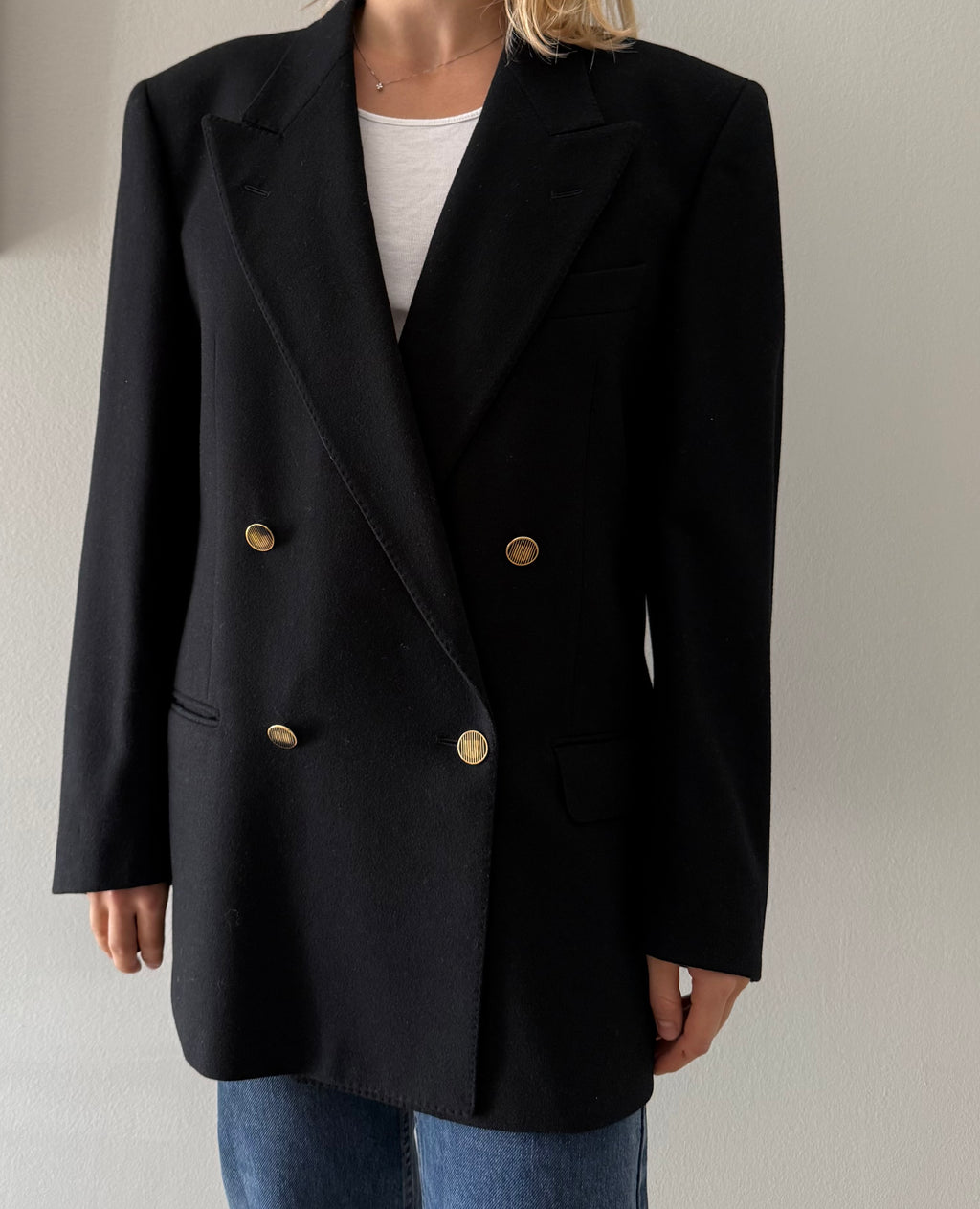 Ungaro black wool 90s blazer men oversize