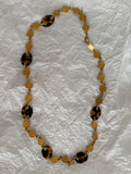 Vintage 90s necklace turtle gold chain