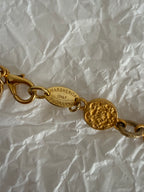 Vintage 90s necklace turtle gold chain