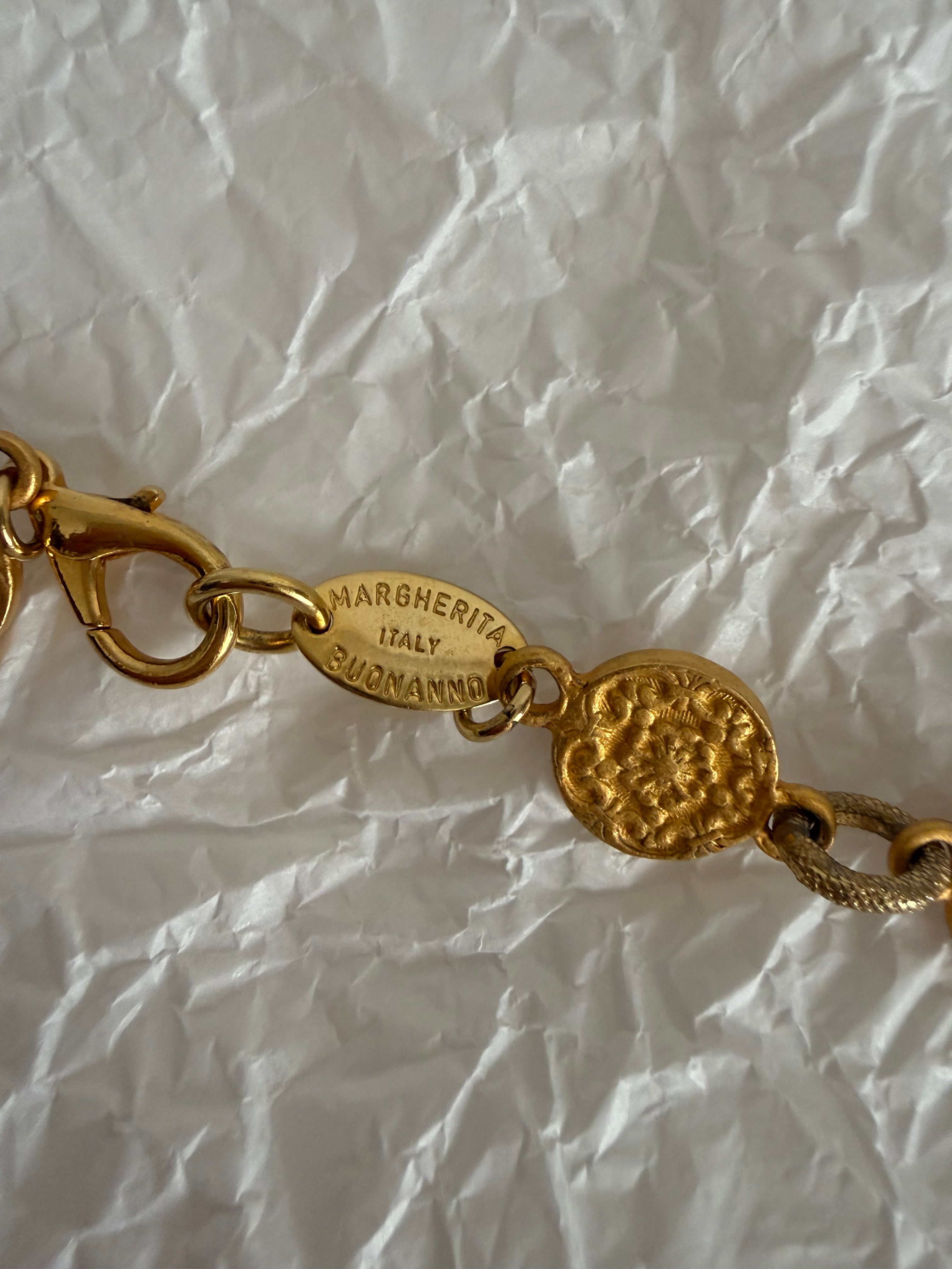 Vintage 90s necklace turtle gold chain
