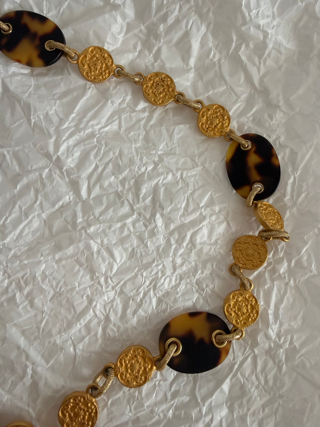 Vintage 90s necklace turtle gold chain