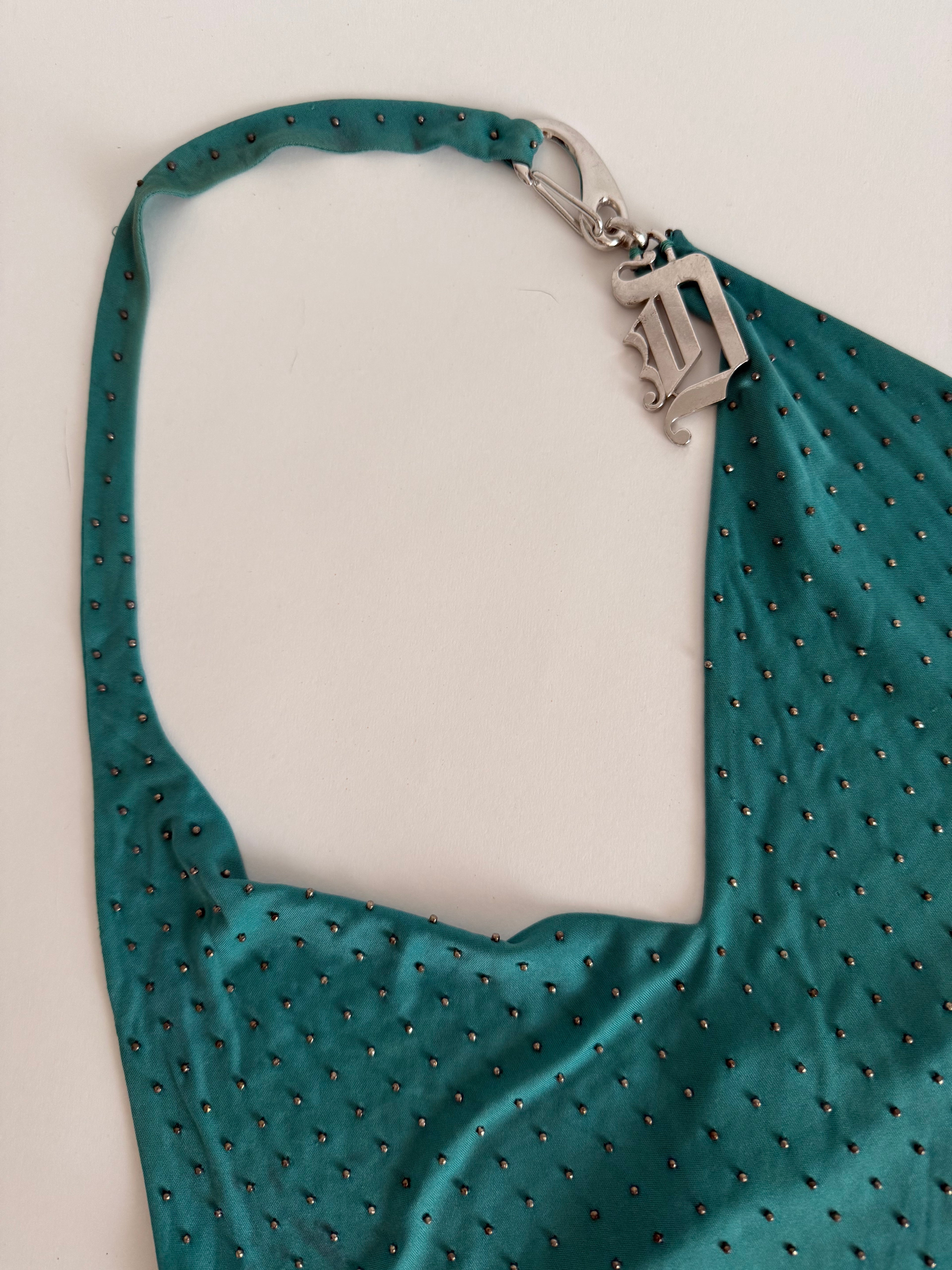 Gianni Versace SS 2003 Runway embellished halter backless