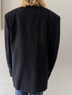 Yves Saint Laurent black wool cachemire blazer 90s
